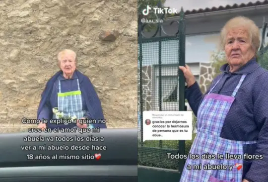 La abuelita cautivó los corazones de los internautas, pues aseguraron que esta es una prueba de que el amor incondicional existe 