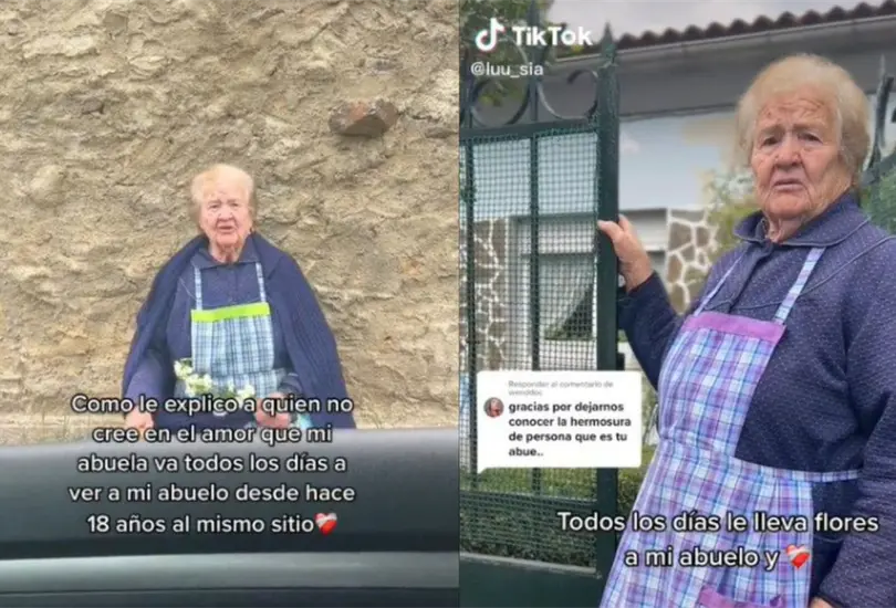 La abuelita cautiv&oacute; los corazones de los internautas, pues aseguraron que esta es una prueba de que el amor incondicional existe 