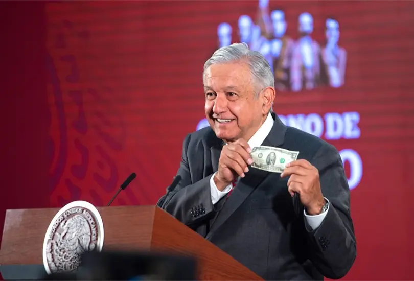 El peso vale m&aacute;s en el sexenio de AMLO con respecto al d&oacute;lar. 