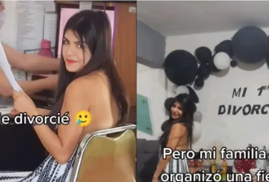 Mujer firma su divorcio y su familia le organiza una gran fiesta | VIDEO