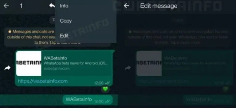 Así podrías editar tus mensajes en WhatsApp. Foto: WABetaInfo.