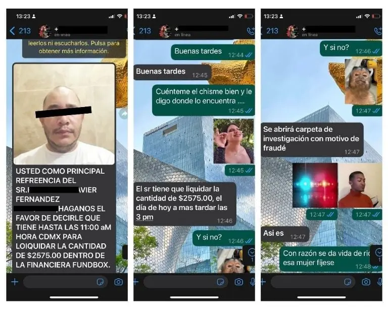 Joven responde a estafa con stickers (Twitter)