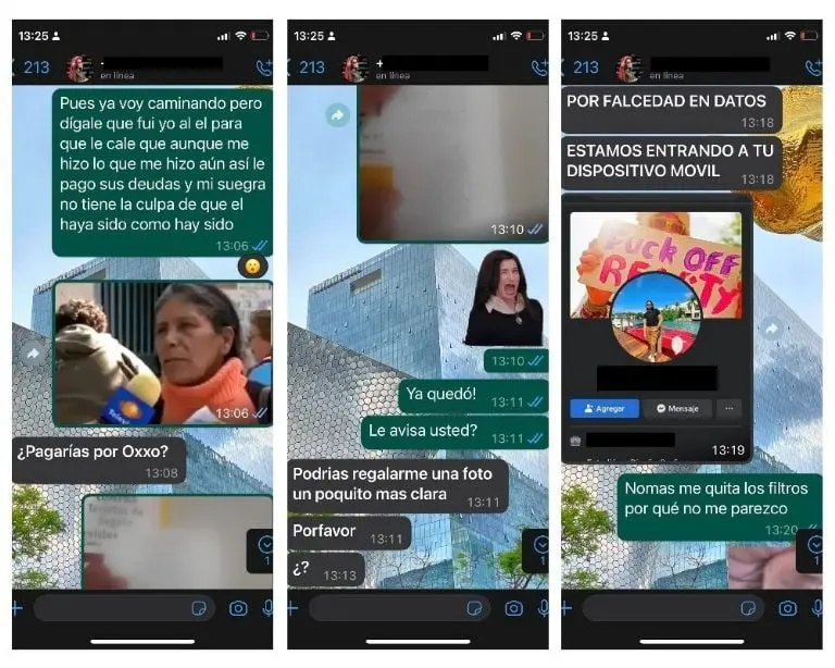 Joven responde a estafa con stickers (Twitter)