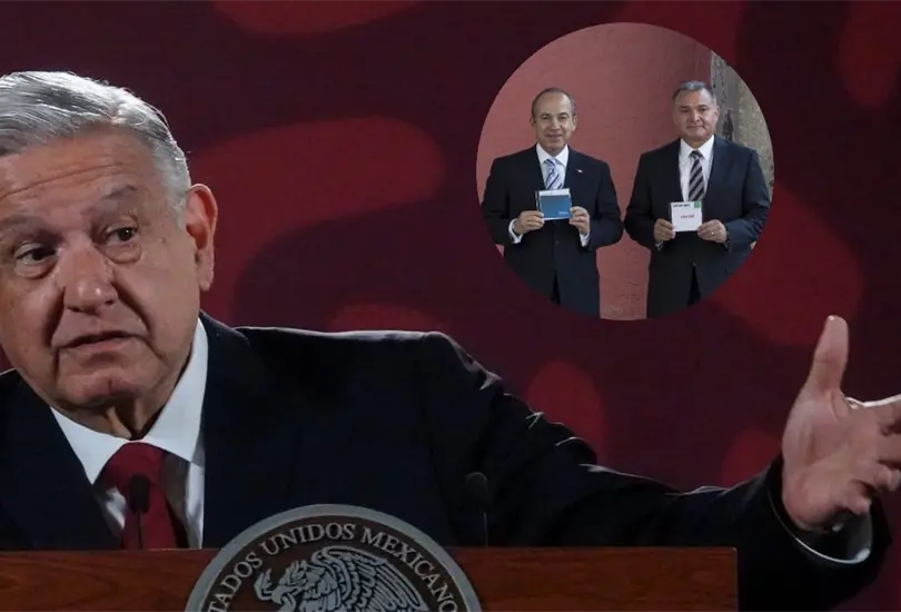 AMLO, el expresidente Calder&oacute;n y Genaro Garc&iacute;a Luna. 