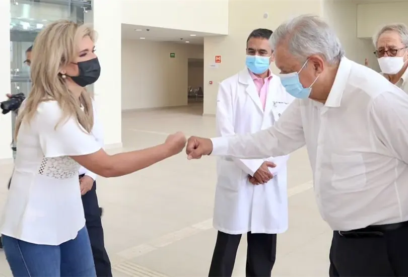 Claudia Pavlovich, exgobernadora de Sonora, y el presidente Andrés Manuel López Obrador. Claudia Pavlovich, exgobernadora de Sonora, y el presidente Andrés Manuel López Obrador.