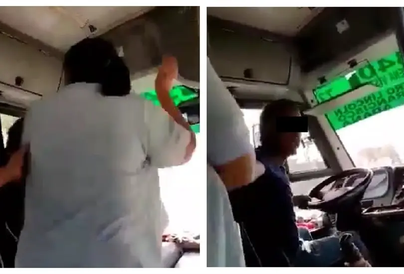 Se&ntilde;ora agrede al chofer de un cami&oacute;n