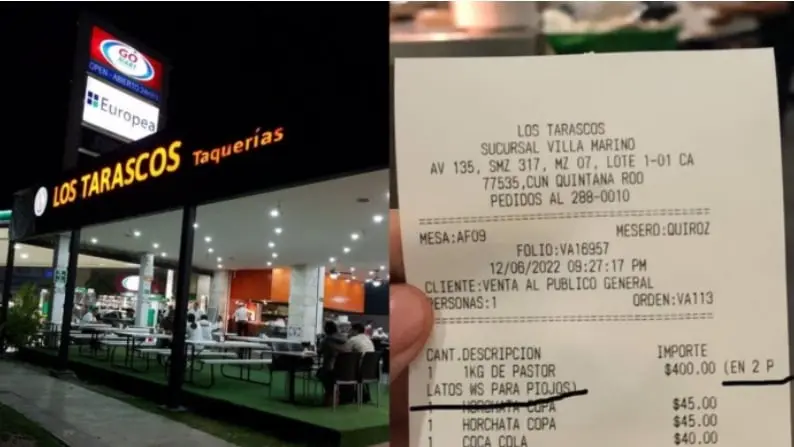 "Nos trat&oacute; p&eacute;simo": Mesero llama "piojos" a clientes de taquer&iacute;a en Canc&uacute;n | VIRAL