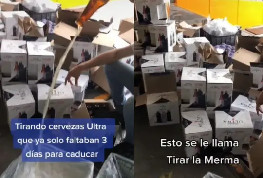 El joven aseguró que, además de la cerveza, los empleados deben tirar la comida como embutidos o lácteos que están a punto de echarse a perder 