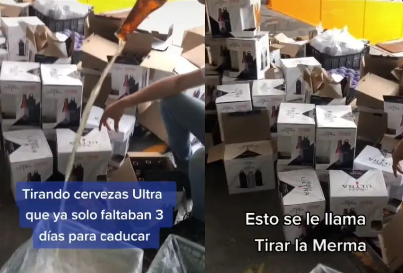 El joven asegur&oacute; que, adem&aacute;s de la cerveza, los empleados deben tirar la comida como embutidos o l&aacute;cteos que est&aacute;n a punto de echarse a perder 
