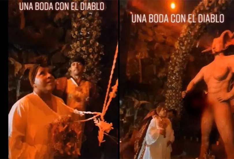 Mujer se casa con el Diablo en Catemaco: "Acepto, no me importa lo que piense mi familia" | VIDEO Mujer se casa con el Diablo en Catemaco: "Acepto, no me importa lo que piense mi familia" | VIDEO