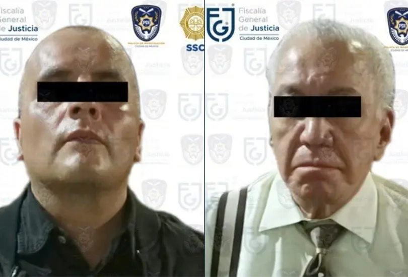 El chofer Benjam&iacute;n "N" y el abogado Jes&uacute;s Hern&aacute;ndez Alcocer, esposo de la cantante Yrma Lydya.