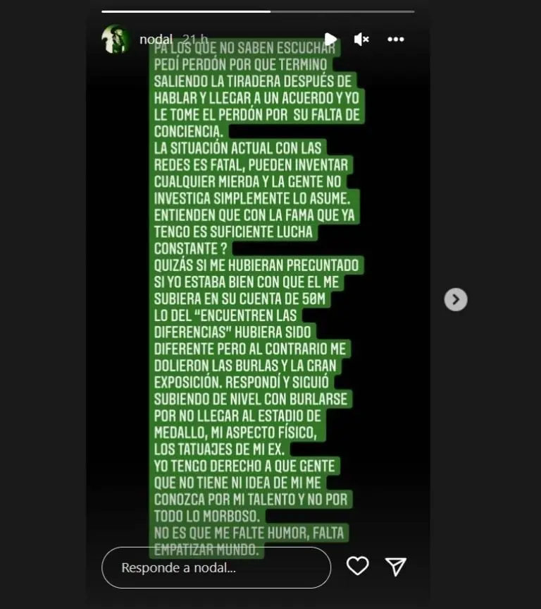 Nodal se disculpa con J Balvin (Instagram)