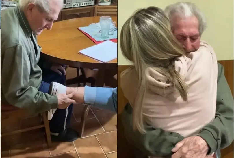 Se tat&uacute;a los nombres de sus abuelitos y ellos rompen en llanto al verlo | VIDEO