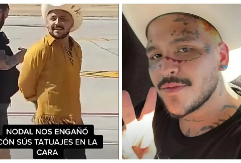 Tatuajes de la cara de Nodal