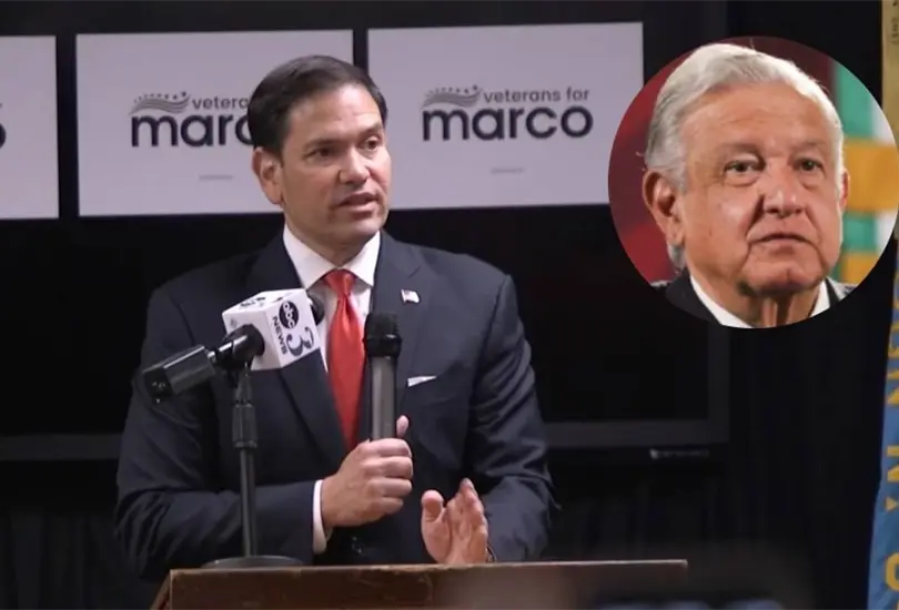 Marco Rubio tild&oacute; a L&oacute;pez Obrador de apologista de Cuba.