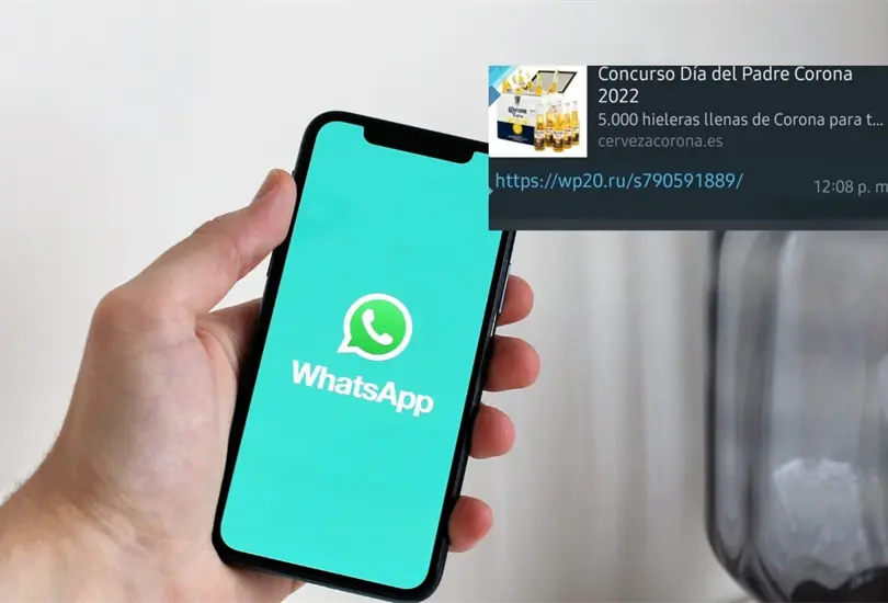 Los ciberdelincuentes env&iacute;an un mensaje de WhatsApp a los usuarios para obtener informaci&oacute;n privada como contrase&ntilde;as o datos bancarios.