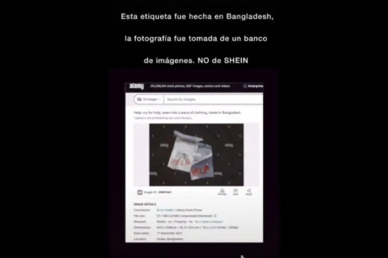 Shein niega mensajes de auxilio - Captura de pantalla