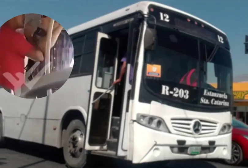 Chofer agrede a pasajero en Monterrey