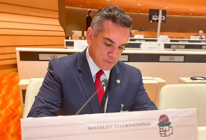 Alito Moreno viaj&oacute; a Ginebra, Suiza, para denunciar la persecuci&oacute;n pol&iacute;tica a la oposici&oacute;n en M&eacute;xico.