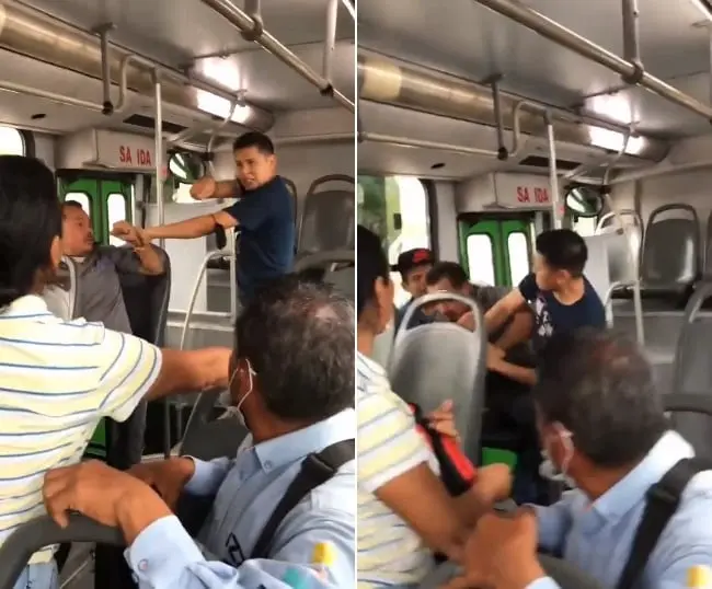 El chofer baj&oacute; del autob&uacute;s al presunto acosador