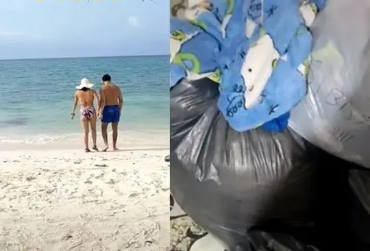 Pusieron sus pertenencias en bolsas de basura. 