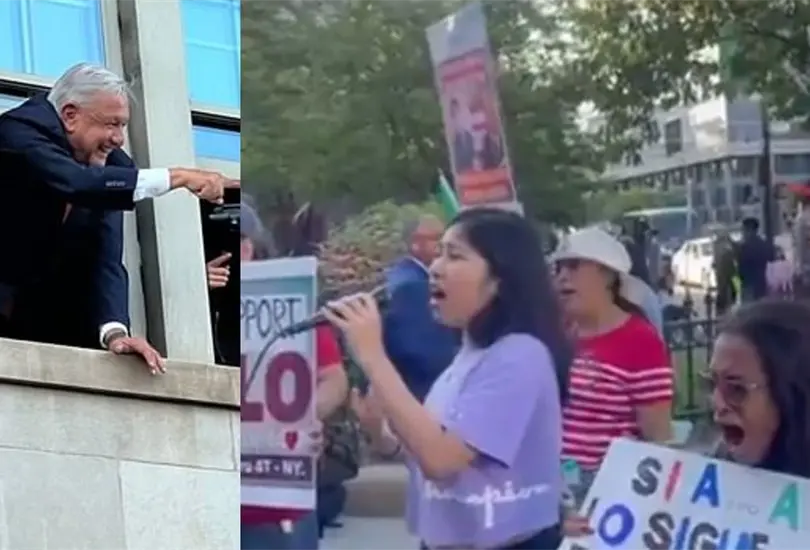 Paisanos llevaron serenata a AMLO. 