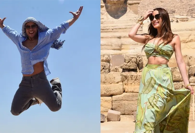 Carlos Rivera y Cynthia Rodr&iacute;guez de vacaciones en Egipto. 