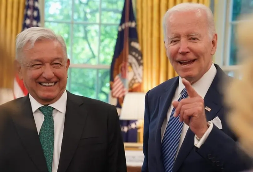AMLO se runi&oacute; con Joe Biden en la Casa Blanca.