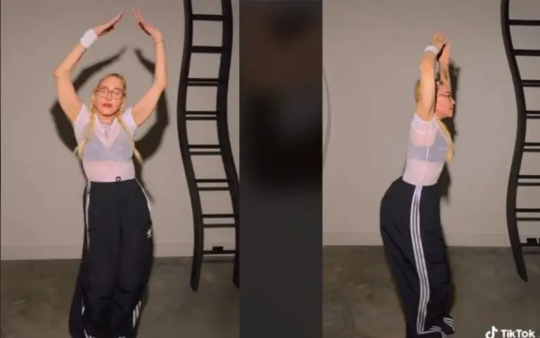Fue Madonna quién puso de moda este original reto que incluye un filtro ondulado y una cumbia. Foto: Tiktok.