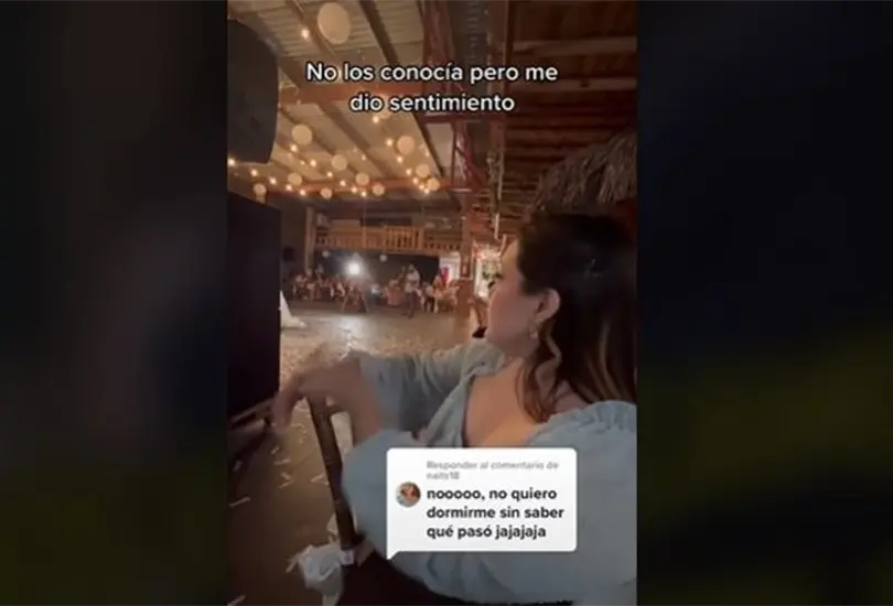 La pareja no pudo salir de la boda. 