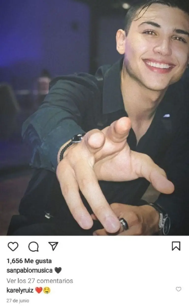 Karely Ruiz comenta con mensajes afectuosos todas las publicaciones recientes de Pablo. Foto: Instagram.