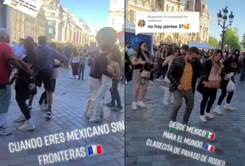 Los turistas mexicanos ense&ntilde;aron a ciudadanos de Par&iacute;s a bailar los &eacute;xitos musicales de bodas y XV a&ntilde;os