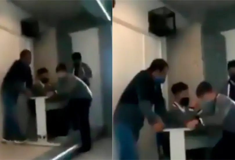 Profesor organiza retas de fuercitas y alumno resulta lesionado Créditos: Captura de video Profesor organiza retas de fuercitas y alumno resulta lesionado Créditos: Captura de video