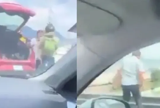 El hombre que aventó al repartir se dio a la fuga. 