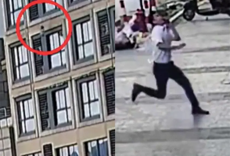 La pequeña y el hombre fueron trasladados a un hospital donde se confirmó que no resultaron lesionados Créditos: Captura de pantalla La pequeña y el hombre fueron trasladados a un hospital donde se confirmó que no resultaron lesionados Créditos: Captura de pantalla