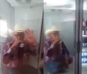 Abuelito no aguanta el calor y se mete dentro de un refrigerador en NL |VIDEO