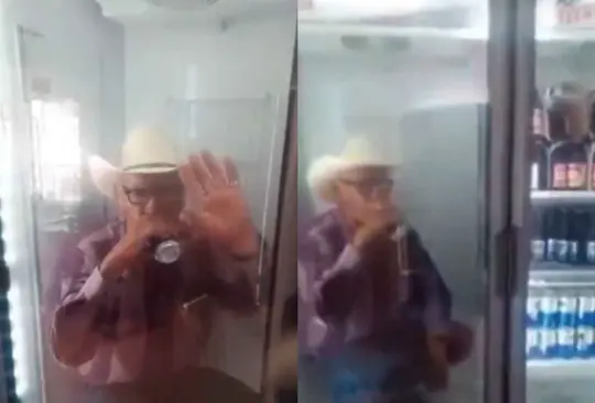 El video del hombre en el refrigerador se ha vuelto viral en redes sociales Créditos: Captura de pantalla 