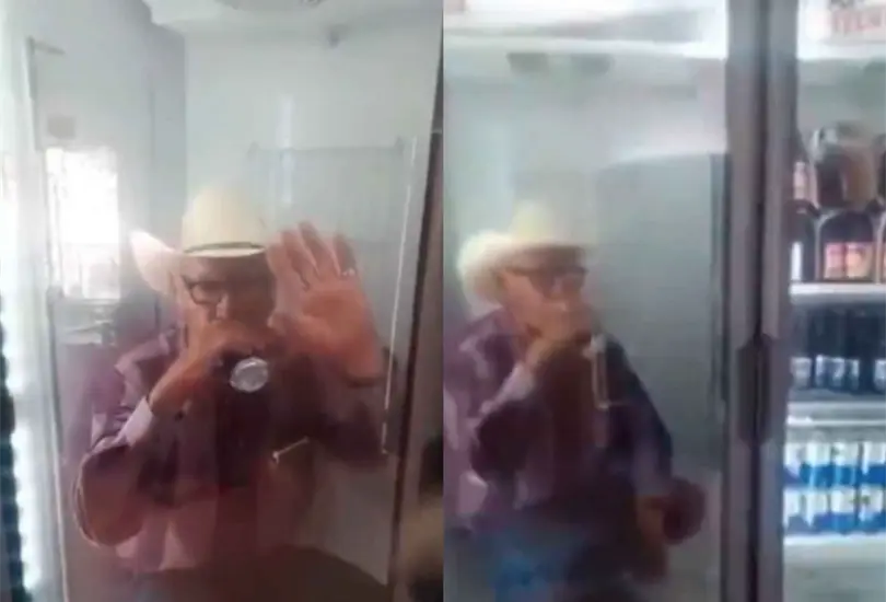 El video del hombre en el refrigerador se ha vuelto viral en redes sociales Cr&eacute;ditos: Captura de pantalla 