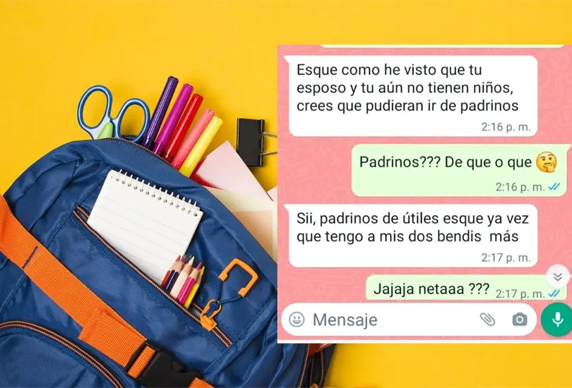 La usuaria de Facebook Liliana de la Cruz exhibi&oacute; a una de sus conocidas quien le pidi&oacute; que ella y su esposo fueran los padrinos de &uacute;tiles de su hija quien entrar&iacute;a a estudiar la primaria 