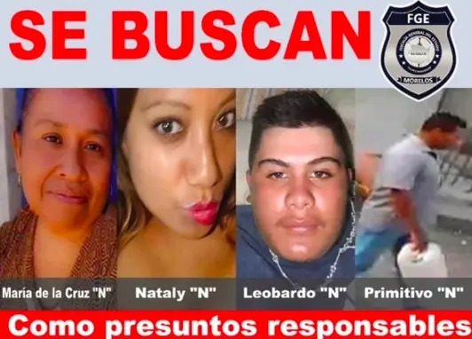 Emiten ficha de b&uacute;squeda de los presuntos feminicidas de Margarita Cece&ntilde;a Cr&eacute;ditos: Fiscal&iacute;a de Morelos 