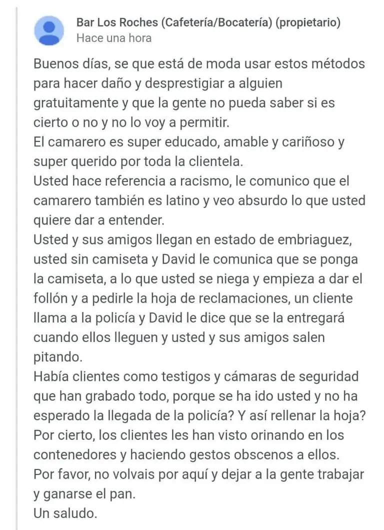 Cliente se queja de mesero (Twitter)
