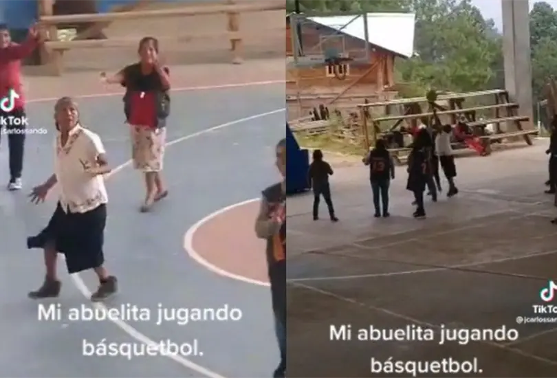 La habilidades con el bal&oacute;n de la abuelita sorprendieron a los internautas 
