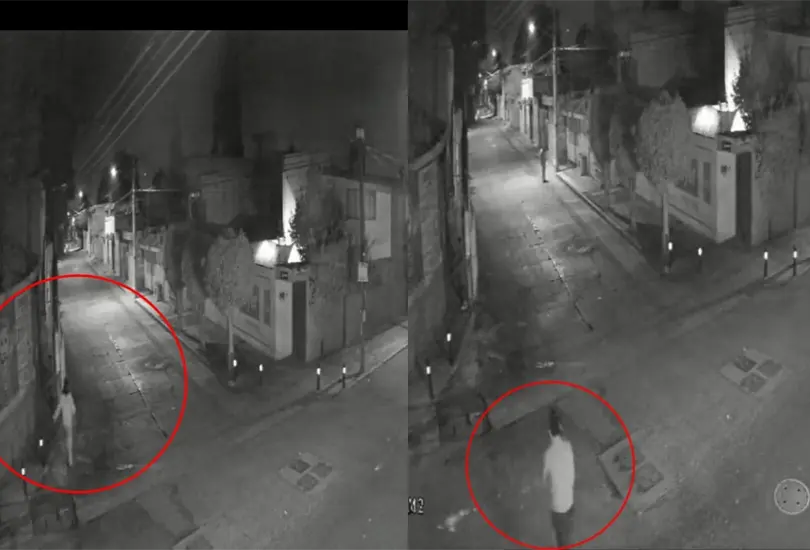 En el video se observa a la mujer corriendo desesperadamente mientras un individuo la persigue 