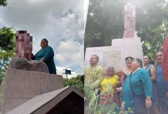 Colocan monumento al órgano masculino en tumba de Doña Cata en Veracruz; fue su última voluntad