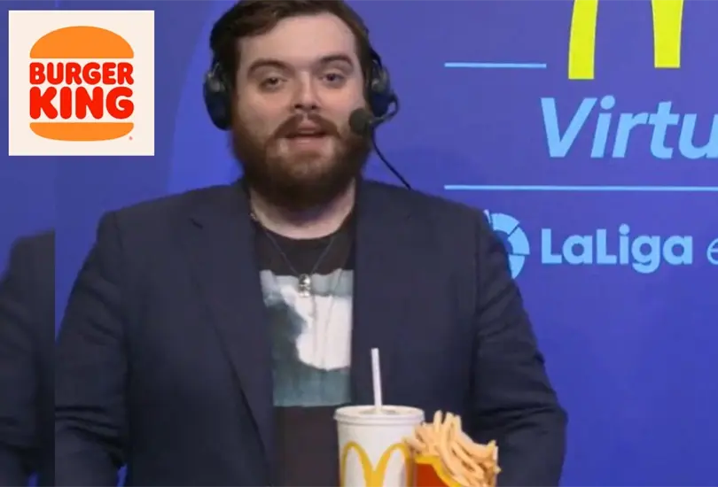 El famoso streamer y youtuber espa&ntilde;ol confundi&oacute; las hamburguesas mientras las promocionaba en vivo en el McDonalds Virtual LaLiga eSports