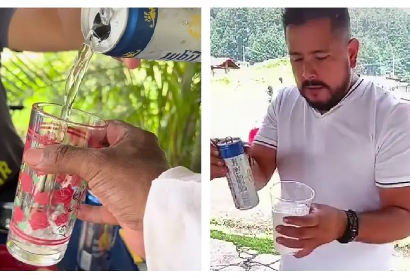 Latas de cervezas conten&iacute;an agua