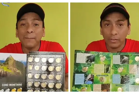 Hombre vendes sus monedas antiguas en TikTok 