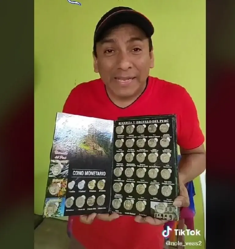 Hombre vende sus monedas antiguas en TikTok (Redes sociales)