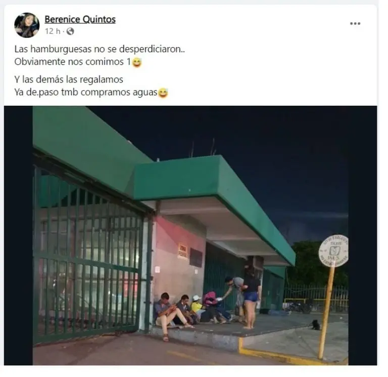 En un giro de la historia, Berenice decidió hacer de su accidente un acto de solidaridad. Foto: Facebook.