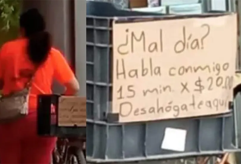 Mujer gana dinero por escuchar a las personas. 